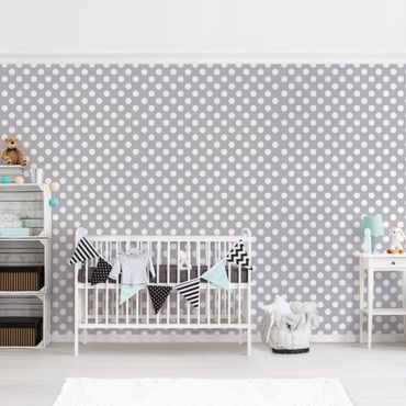 Papel de parede padrões White Dots On Grey