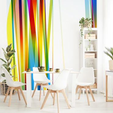 Papel de parede padrões Rainbow Stripes