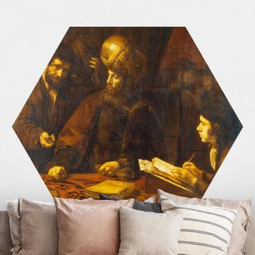 Papel de parede hexagonal Rembrandt Van Rijn - Parable of the Labourers