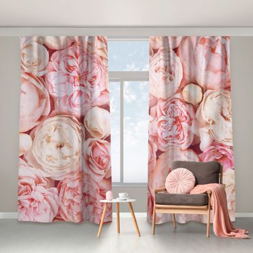 Cortinas Roses Rosé Coral Shabby