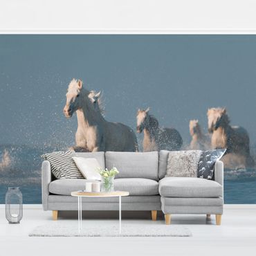 Mural de parede Herd Of White Horses