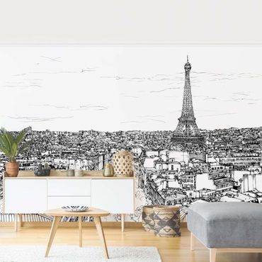 Mural de parede City Study - Paris