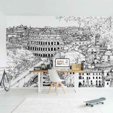 Mural de parede City Study - Rome