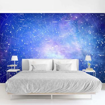 Papel de parede padrões Stelar Constellation Star Chart