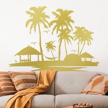 Autocolantes de parede Beach & Palm trees