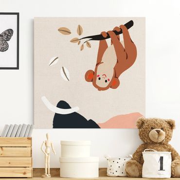 Telas decorativas Cute Animal Illustration - Monkey