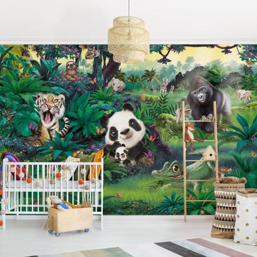 Mural de parede Animal Club International - Jungle With Animals