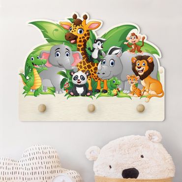 Cabide de parede infantil Jungle Animals
