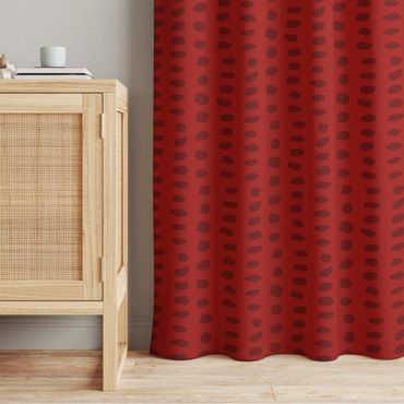 Cortinas Unequal Dots Pattern - Red