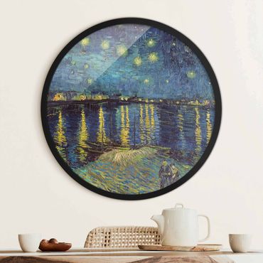 Quadros com moldura Vincent Van Gogh - Starry Night Over The Rhone