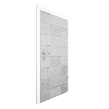 Papel de parede para porta Concrete Brick Look Grey