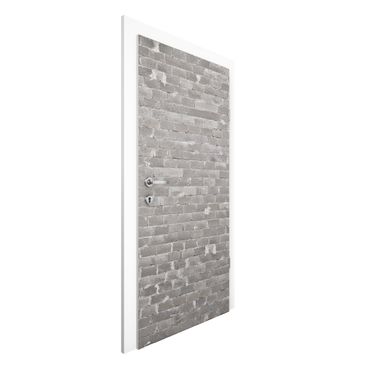 Papel de parede para porta Concrete Brick