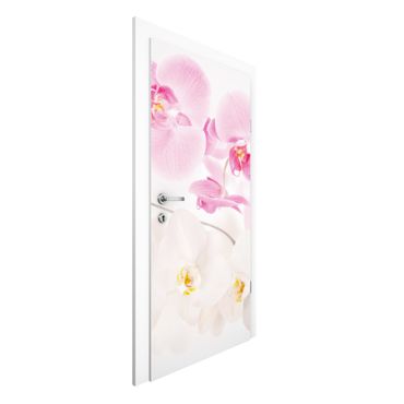 Papel de parede para porta Delicate Orchids