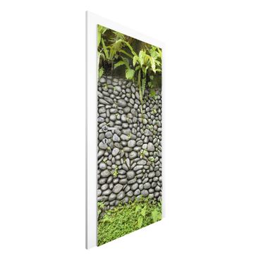 Papel de parede para porta Stone Wall With Plants