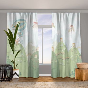 Cortinas Forest With Houses And Animals
