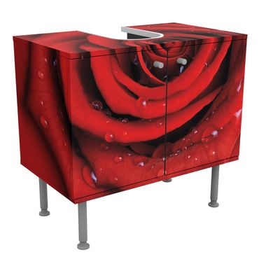 Móveis para lavatório Red Rose With Water Drops