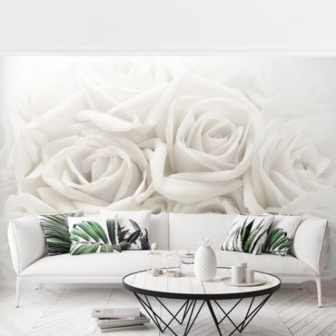 Mural de parede White Roses