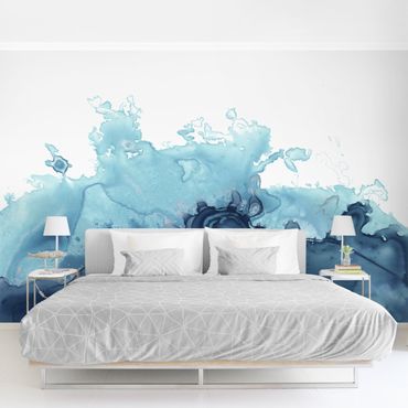 Mural de parede Wave Watercolour Blue l