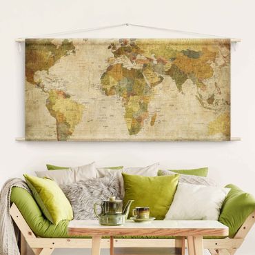 Tapeçaria de parede World Map
