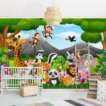 Mural de parede Wild Jungle Animals