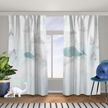 Cortinas Clouds With Whale And Castle