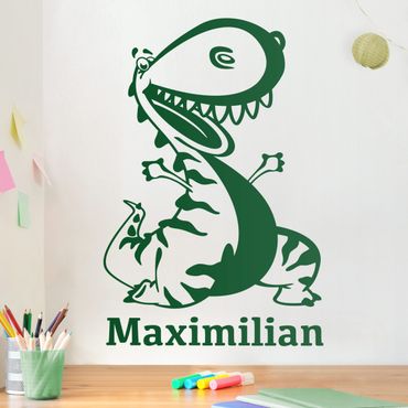 Autocolantes de parede Dinosaur With Customised Name