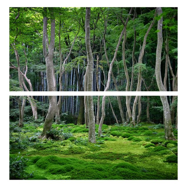 Papel autocolante para móveis Cómoda Malm Japanese Forest
