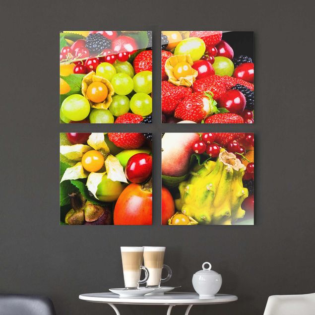 decoraçao para parede de cozinha Tropical Fruits