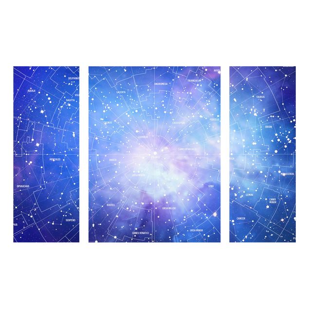 Quadros em vidro mapas Stelar Constellation Star Chart
