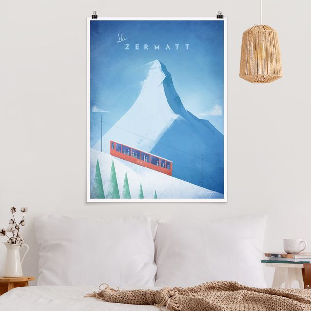 decoraçao para parede de cozinha Travel Poster - Zermatt