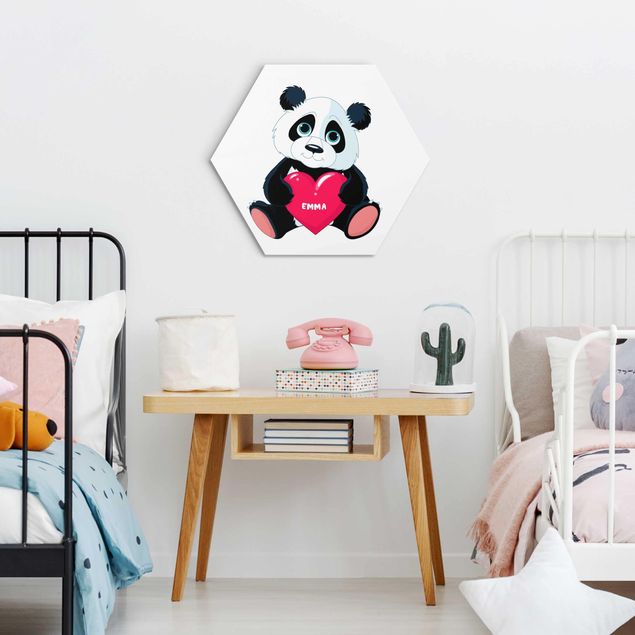 Quadros românticos Panda With Heart