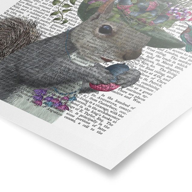Quadros multicoloridos Fowler - Squirrel With Acorns