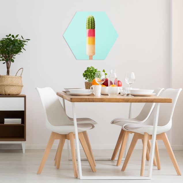 quadros modernos para quarto de casal Popsicle With Cactus