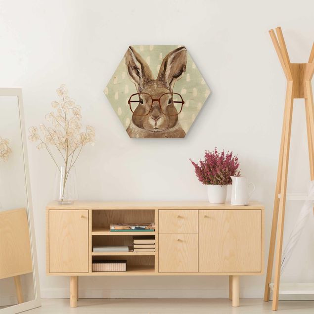 Quadros decorativos Animals With Glasses - Rabbit