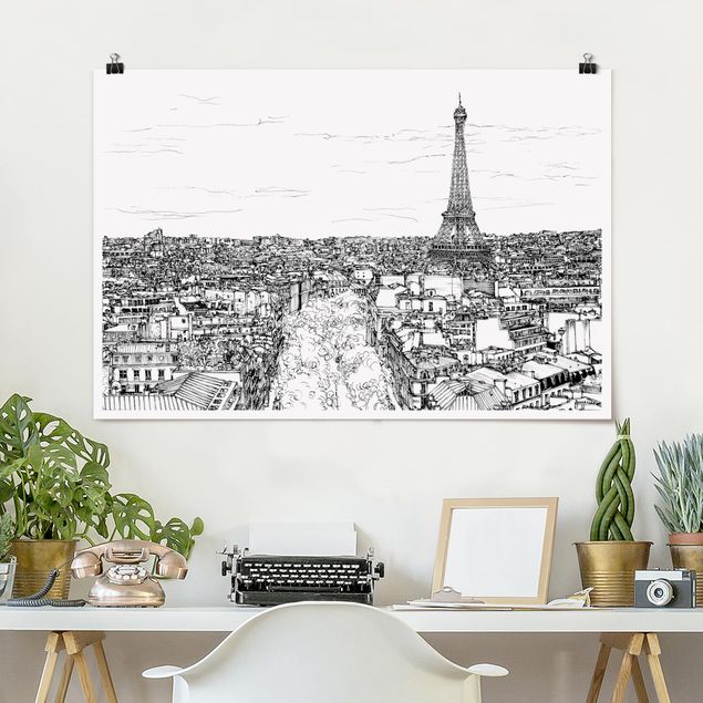 decoraçao para parede de cozinha City Study - Paris