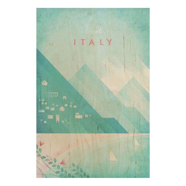 Quadros em madeira paisagens Travel Poster - Italy