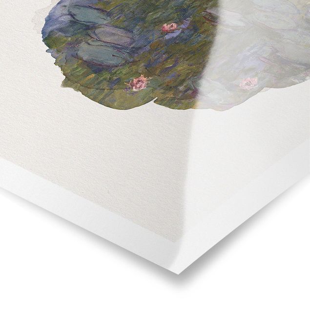 Posters flores WaterColours - Claude Monet - Water Lilies (Nympheas)