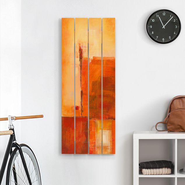 decoraçao para parede de cozinha Abstract Orange Brown