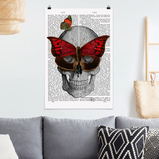 decoraçao para parede de cozinha Scary Reading - Butterfly Mask