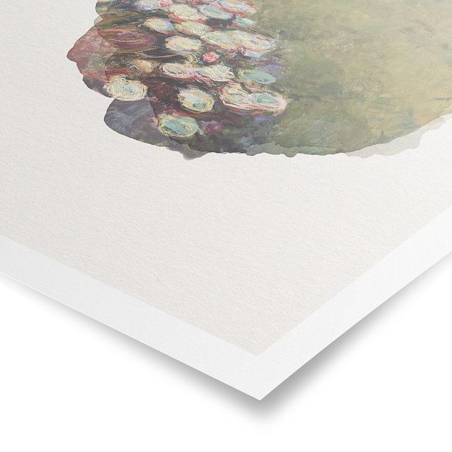 Posters quadros famosos WaterColours - Claude Monet - Water Lilies