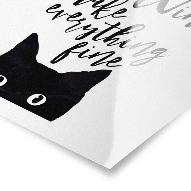 Posters animais Cats And Wine make Everything Fine