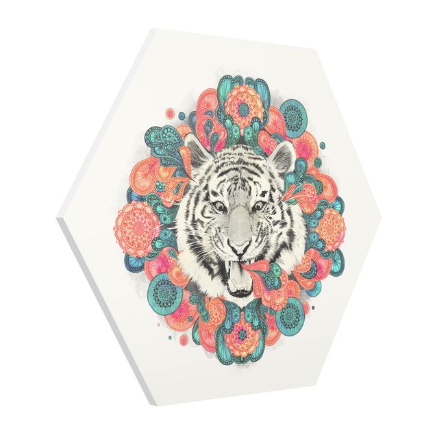 Quadros mandalas Illustration Tiger Drawing Mandala Paisley