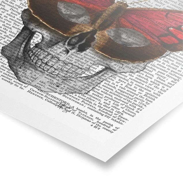 quadros com frases motivacionais Scary Reading - Butterfly Mask