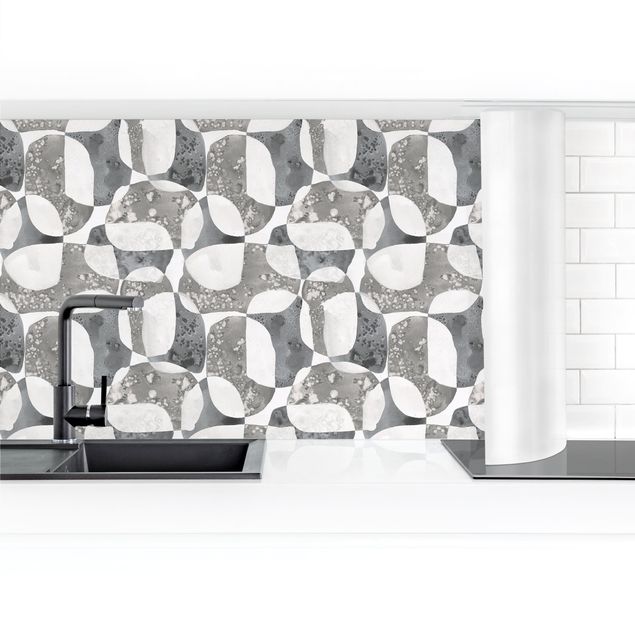revestimento parede cozinha Living Stones Pattern In Grey II