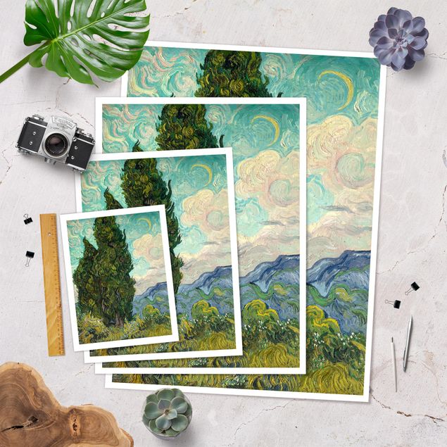 Posters quadros famosos Vincent van Gogh - Cypresses