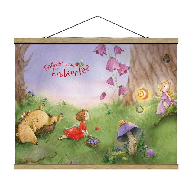 Quadros em lilás Little strawberry strawberry fairy- In The Forest