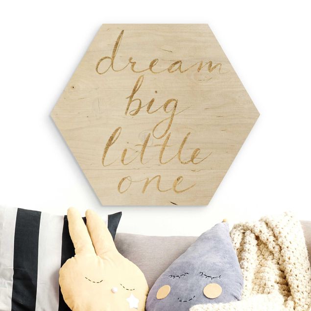 decoração para quartos infantis Wooden Wall White - Dream Big