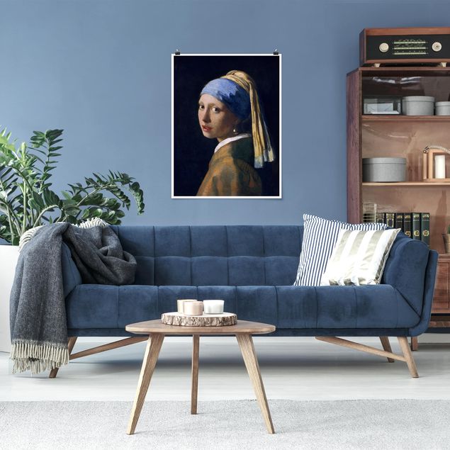 Posters quadros famosos Jan Vermeer Van Delft - Girl With A Pearl Earring