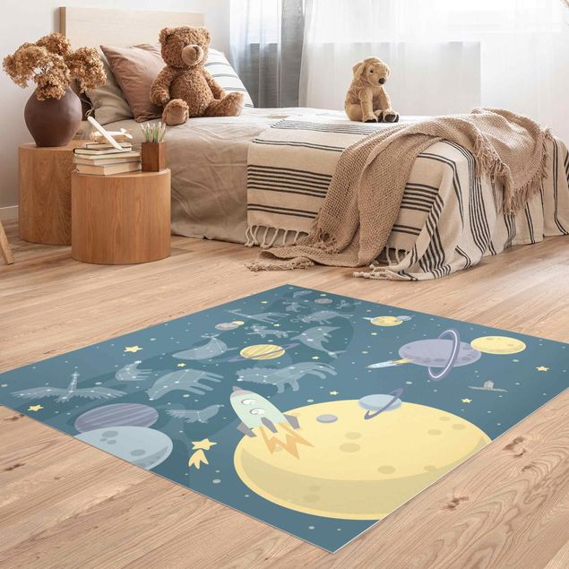 Decoração para quarto infantil Planets With Zodiac And Rockets