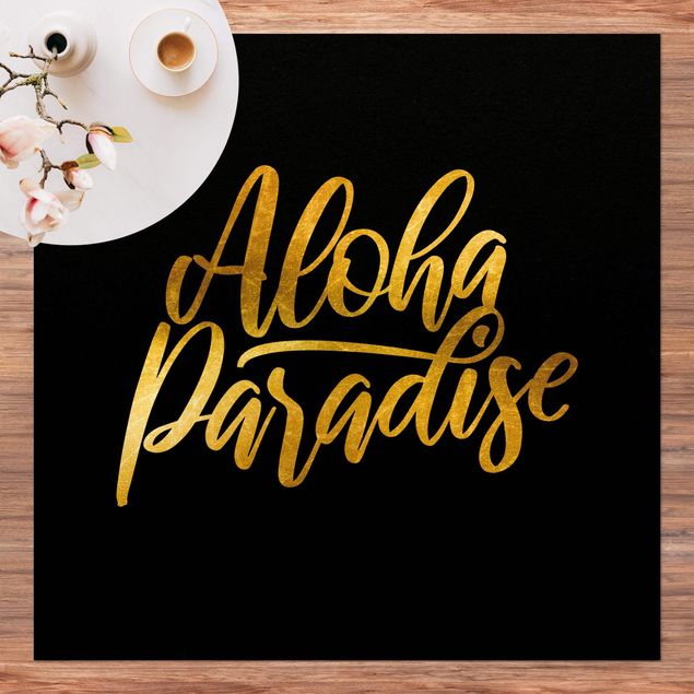 Tapete para varandas Gold - Aloha Paradise On Black